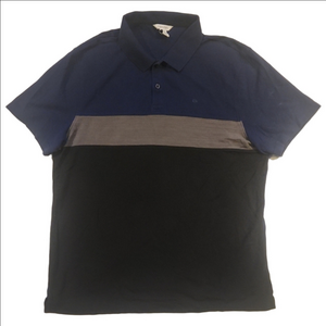 3/$20 Calvin Klein Navy Black & Gray Polo Shirt